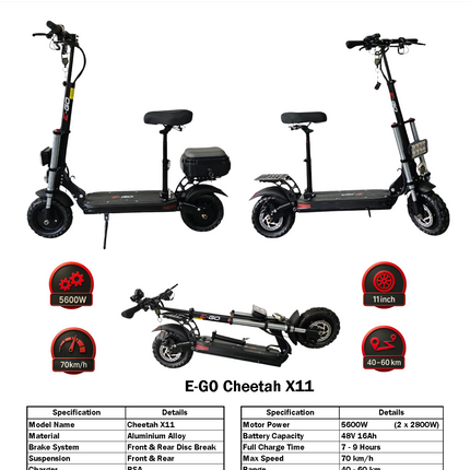 E-GO Cheetah – Premium High-Speed Electric Scooter